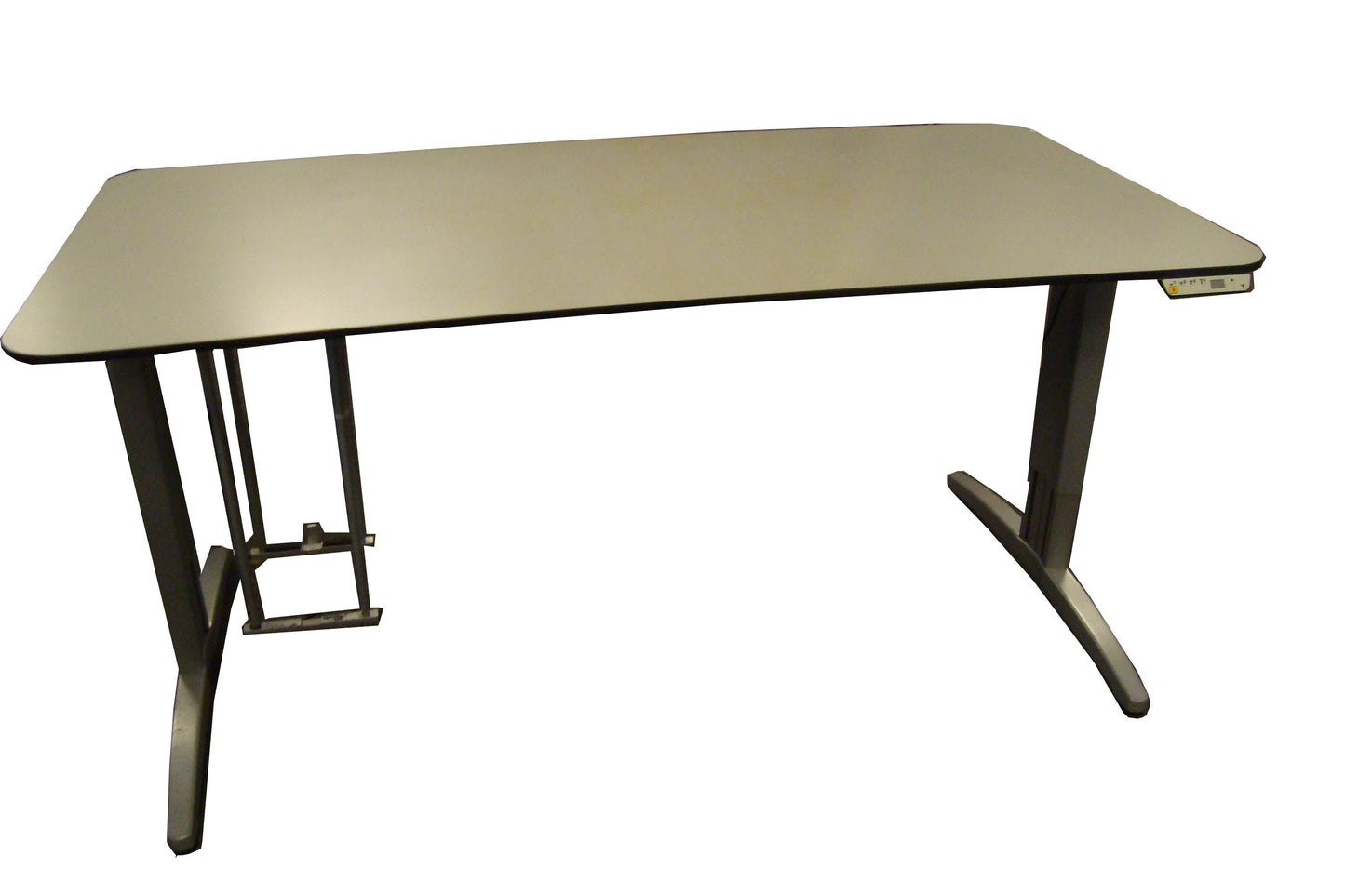 Bureau Elektrisch verstelbaar grijs trespa 159×80 cm
