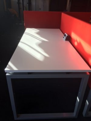 Bureau DOQ alu – wit 180×80 cm