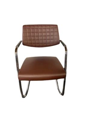 Sledestoel chroom / bruin