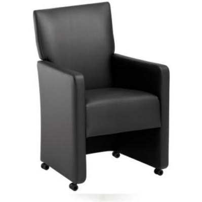 Vergaderstoel Prior zwart luxe fauteuil