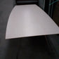 Vergadertafel Ton met Chrome poten en Licht hout blad