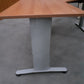 Hoekbureau CADCAM T-poot Aluminium-grijs met beuken blad
